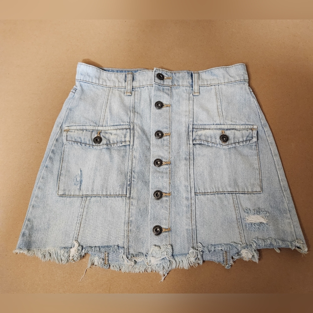 Sneak Peek Sky Blue Denim Mini